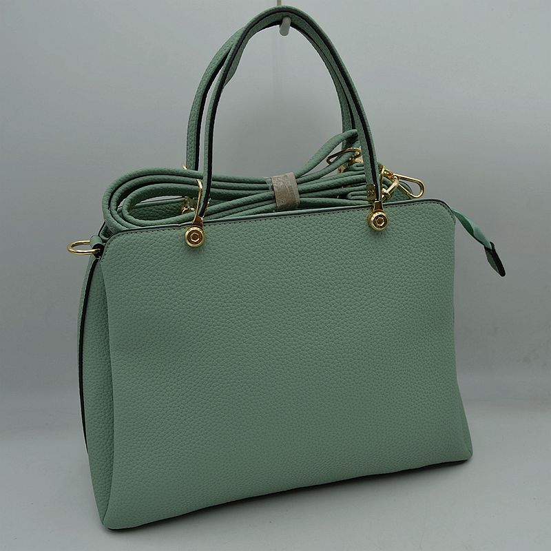 Women's Textured Faux Leather Top Handle Tote Bag
