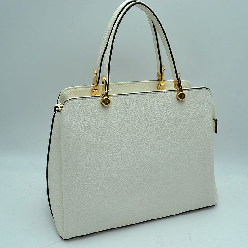 Women's Textured Faux Leather Top Handle Tote Bag