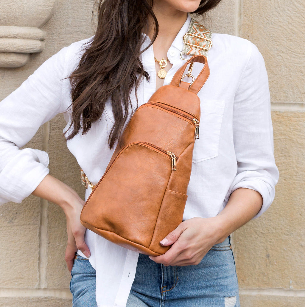 Evie Vegan Leather Crossbody Sling Bag