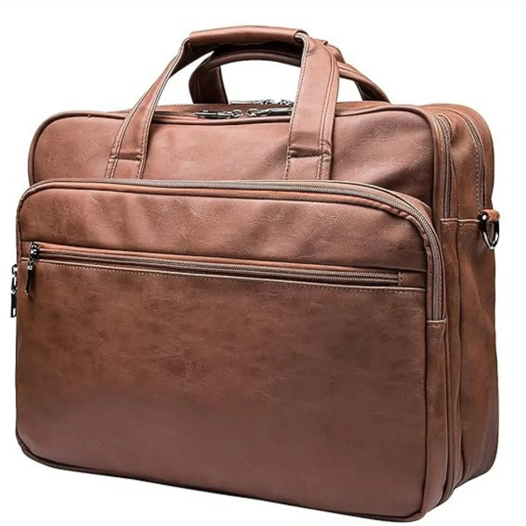 Men's Vegan Leather Messenger Bag – Modern Work Carry