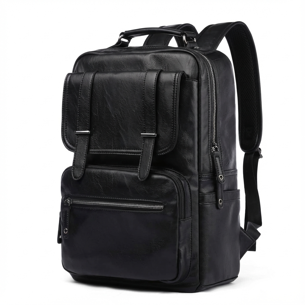 Men's Vegan Leather Backpack – Structured Travel Carry