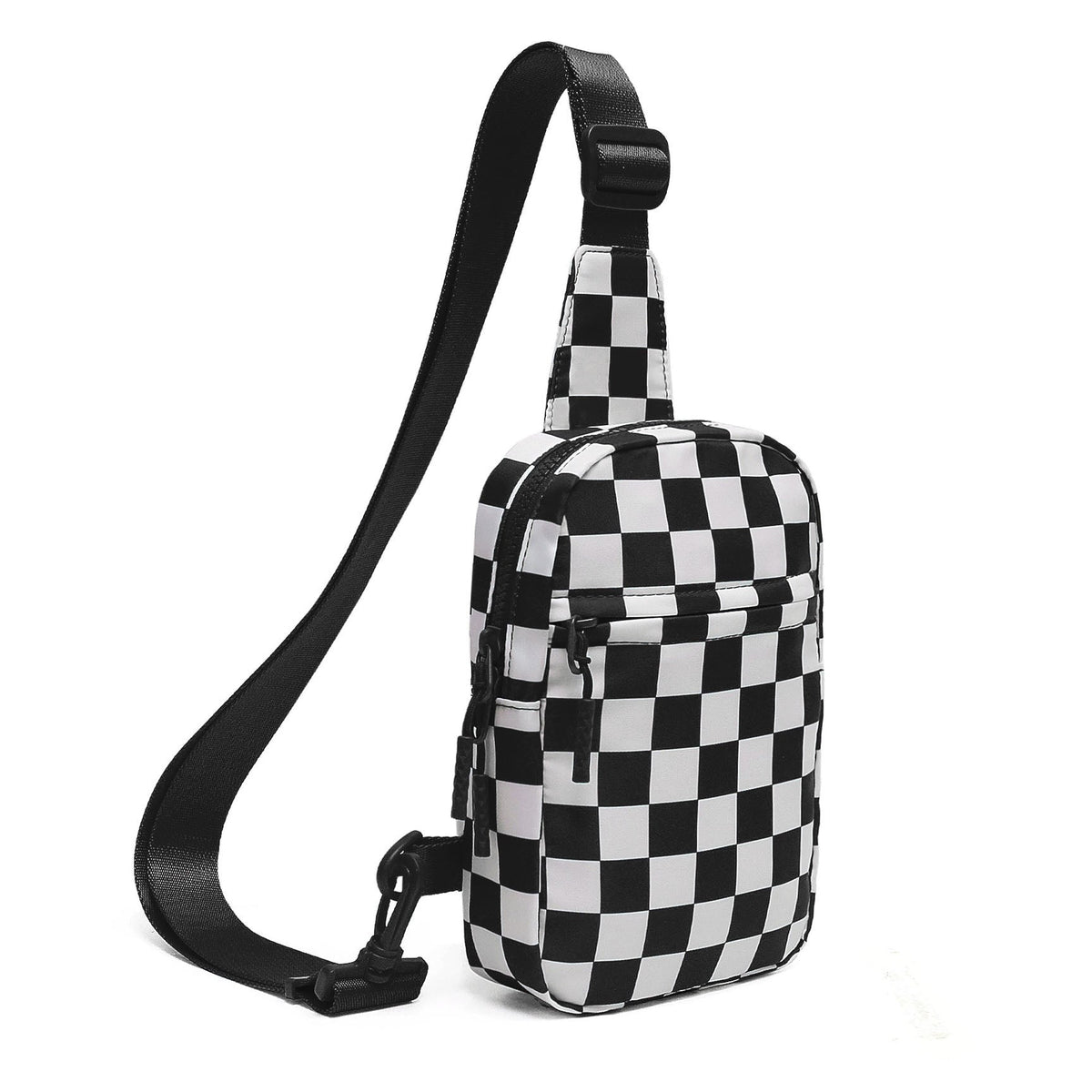 Kenzie Nylon Checkered Sling Bag