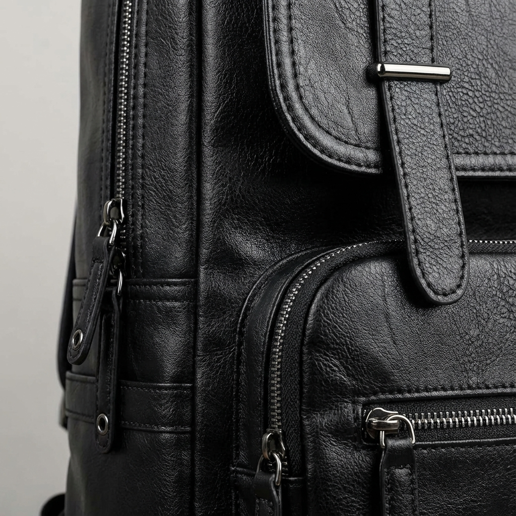 Men's Vegan Leather Backpack – Structured Travel Carry
