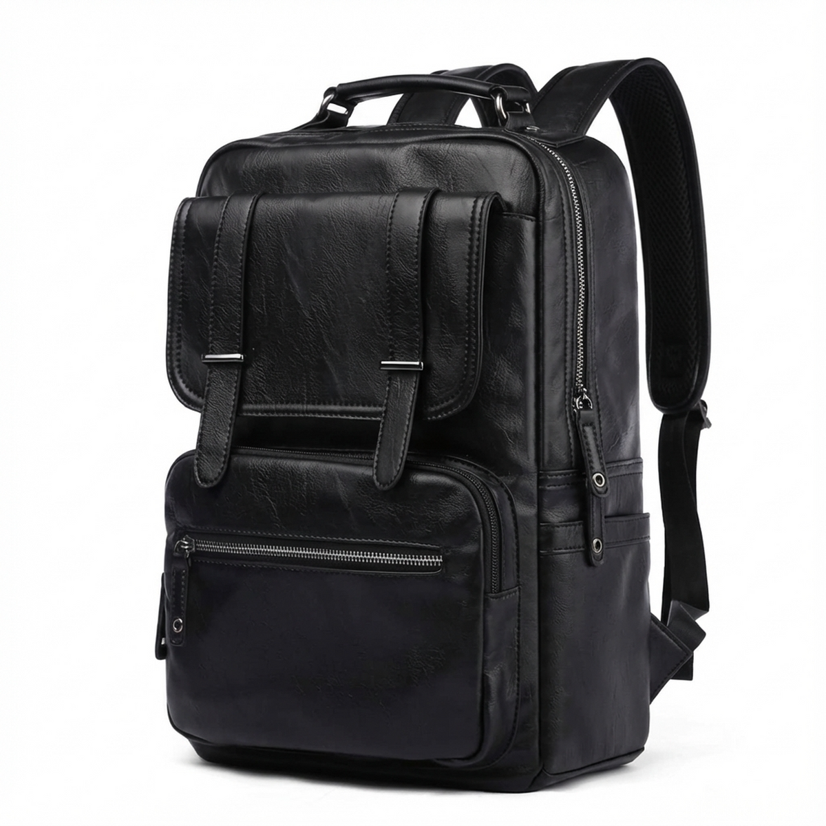 Men's Vegan Leather Backpack – Structured Travel Carry