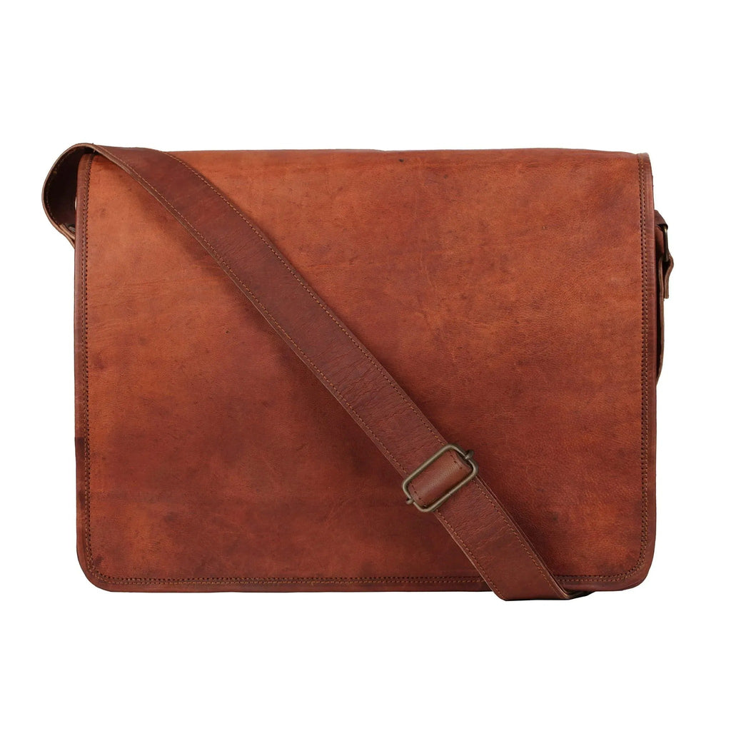 Men's Full-Grain Leather Messenger Bag – Refined Business Carry