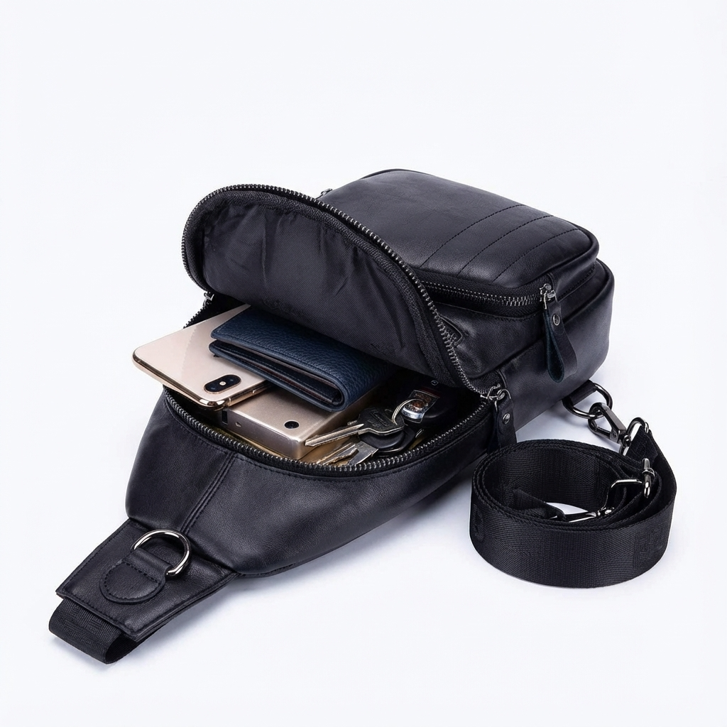 Men's Genuine Leather Sling Bag – Refined Daily Carry