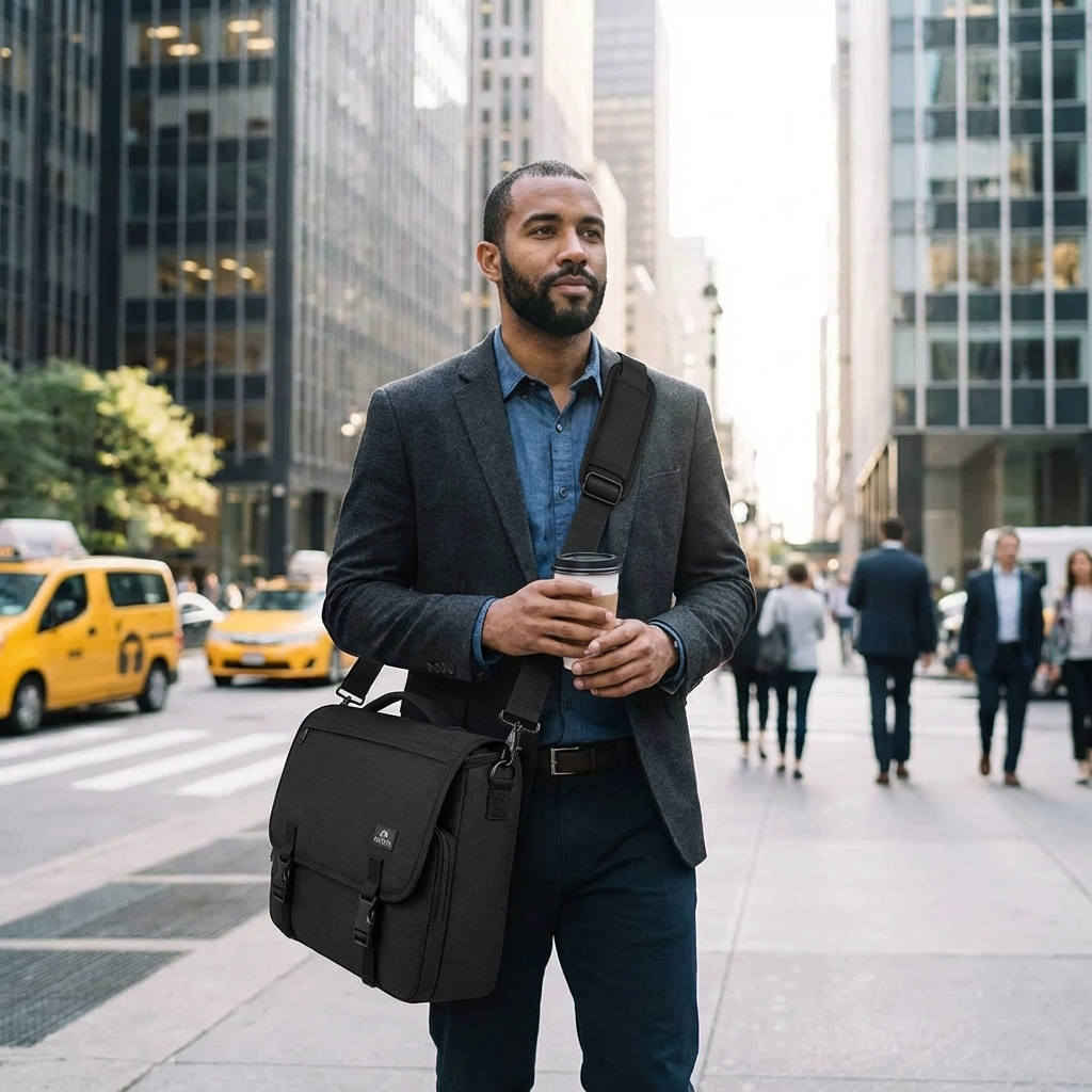 Men's Nylon Messenger Bag – Executive Commuter Carry