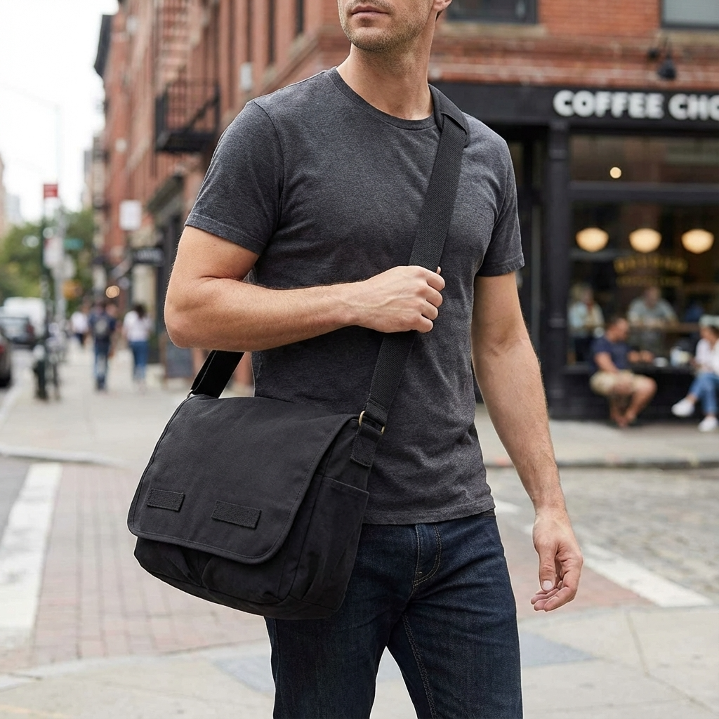 Men's Canvas Messenger Bag – Daily Commuter Carry