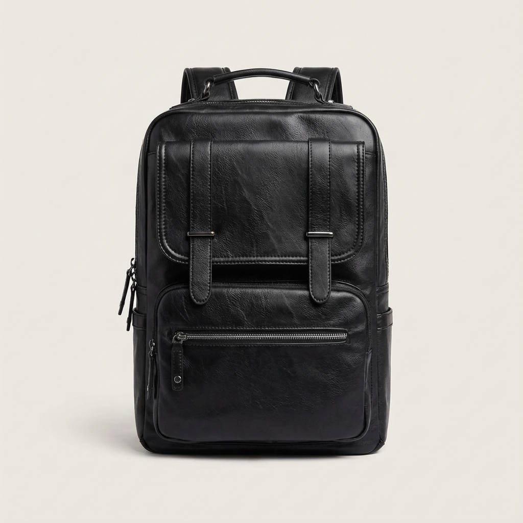 Men's Vegan Leather Backpack – Structured Travel Carry