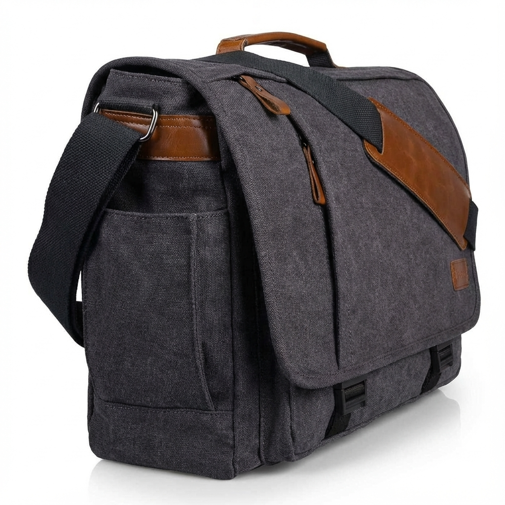 Men's Canvas Messenger Bag – Large Format Commuter Carry