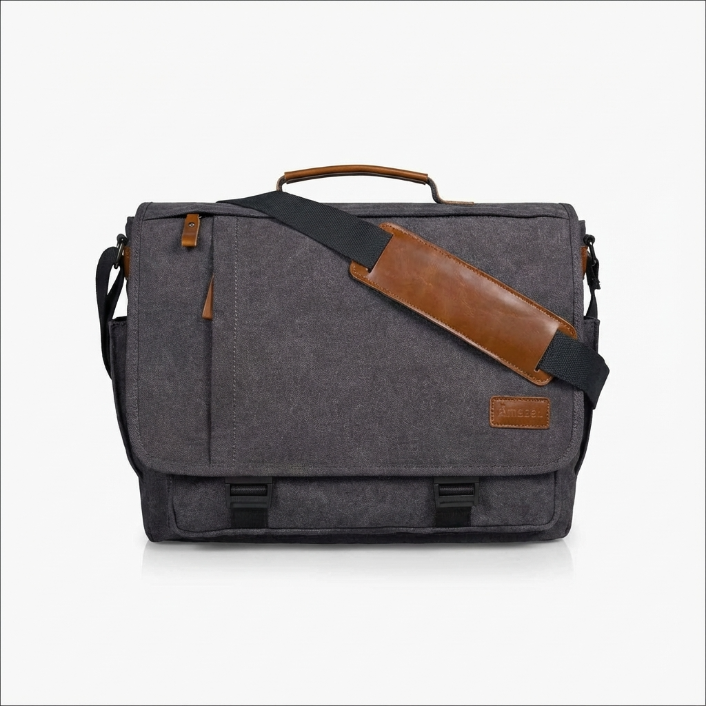 Men's Canvas Messenger Bag – Large Format Commuter Carry