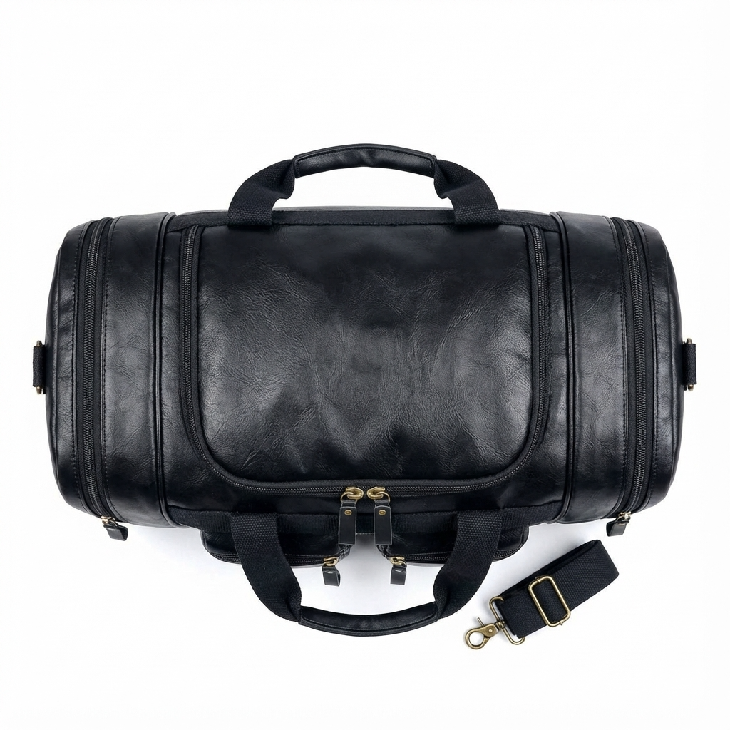 Men's Vegan Leather Duffel Bag – Organized Travel Carry