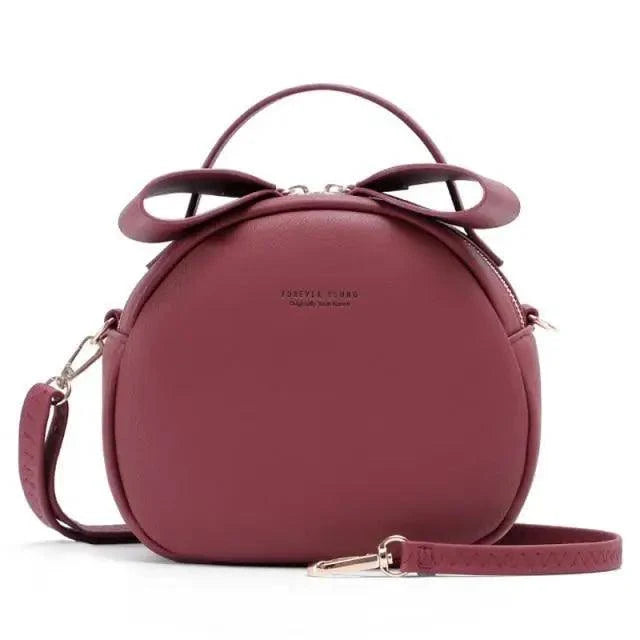 Elegant Cute Geometrical Women Handbag Soft PU Leather Women's Crossbody Messenger Bags Round Ladies Shoulder Bag