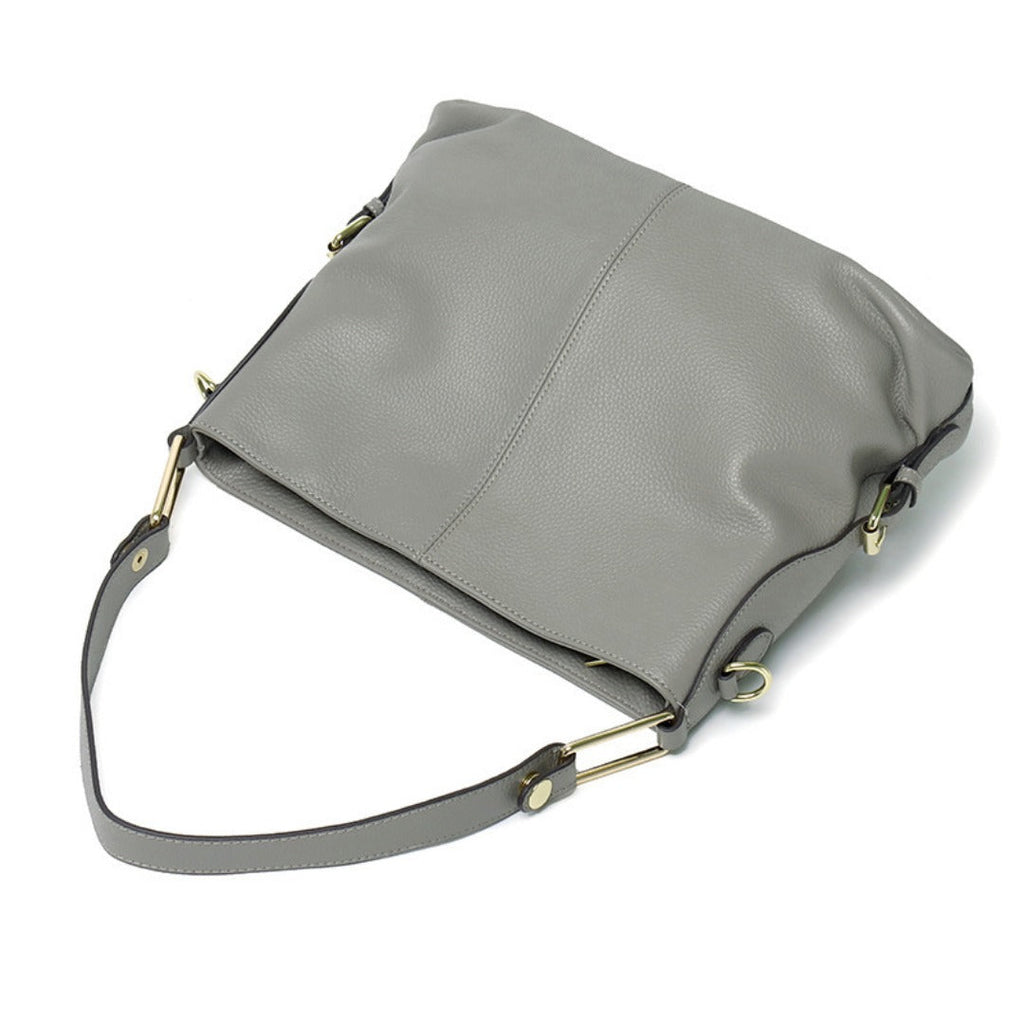 Elegant Genuine Leather Handbag - Stylish Fashion Leather Hobo Bag & Crossbody Tote Bag
