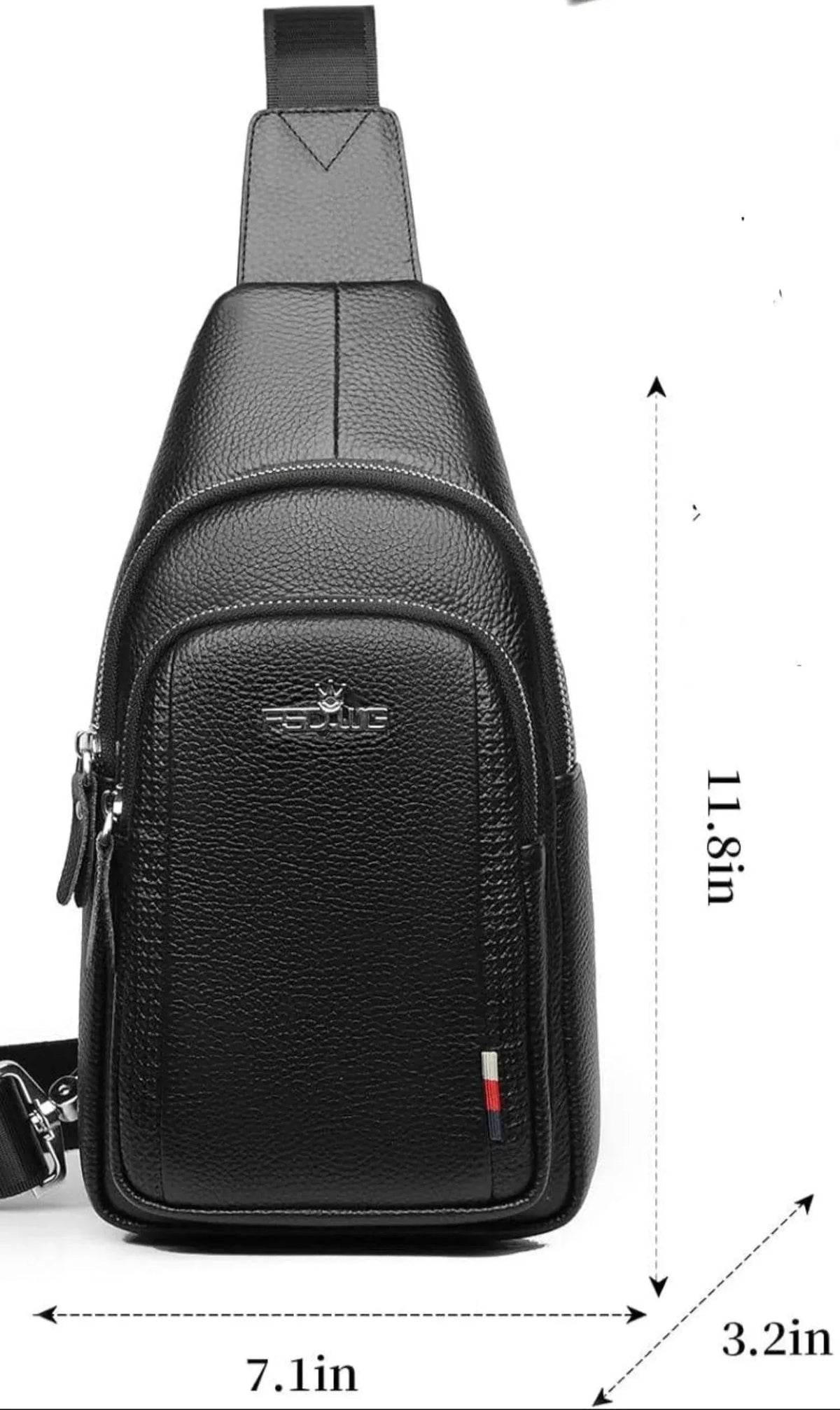 Men's Vegan Leather Sling Bag – Executive Commuter Carry