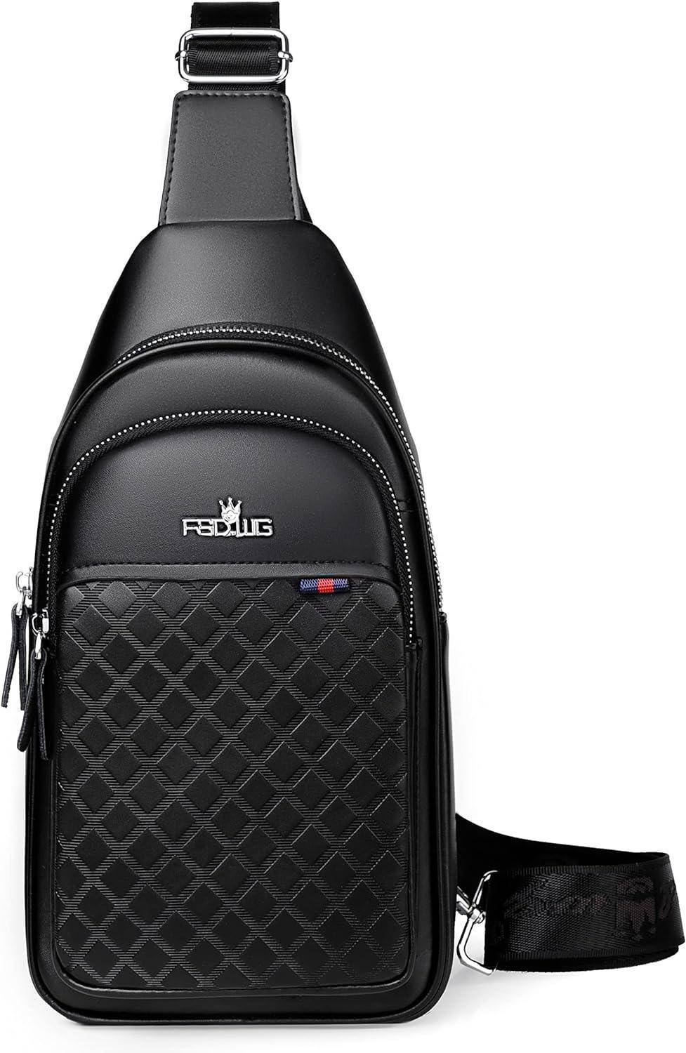 Men's Vegan Leather Sling Bag – Modern Work Carry