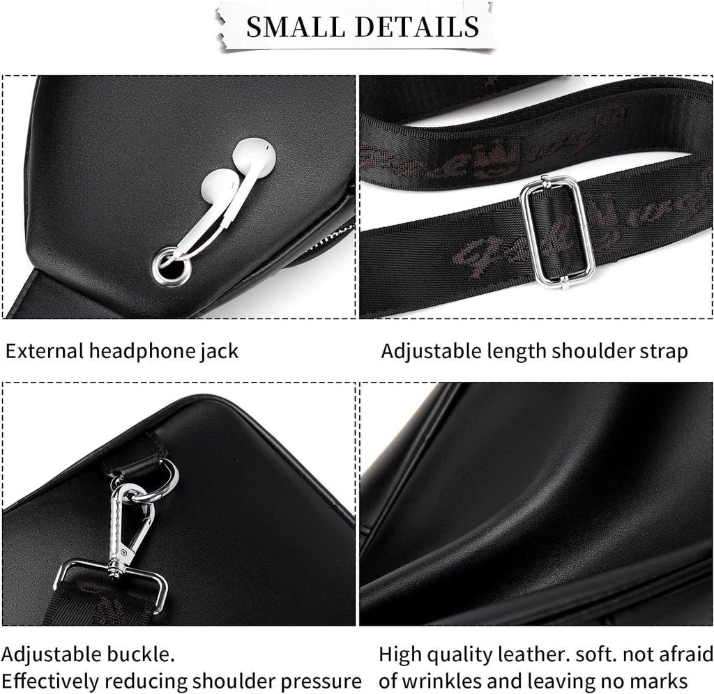 Men's Vegan Leather Sling Bag – Modern Work Carry