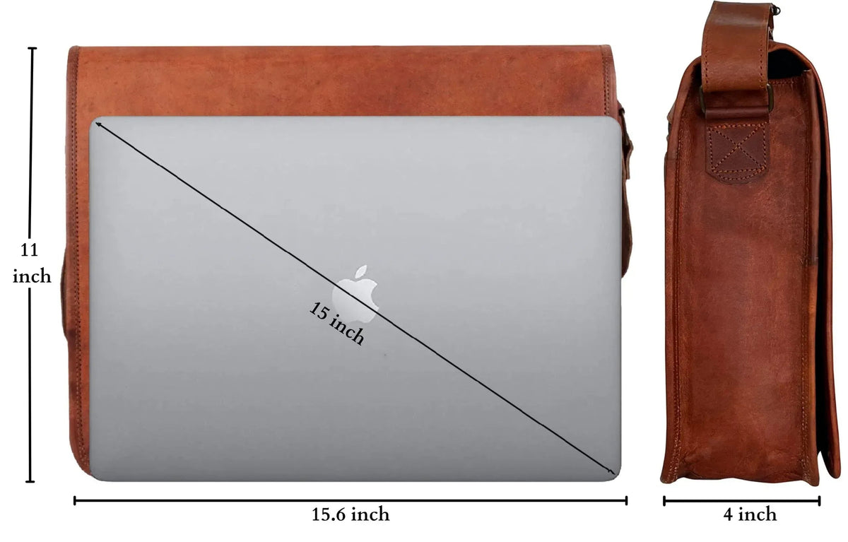 Men's Full-Grain Leather Messenger Bag – Refined Business Carry