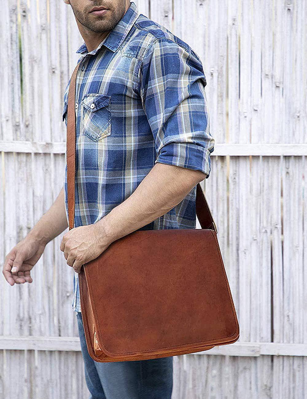 Men's Full-Grain Leather Messenger Bag – Refined Business Carry