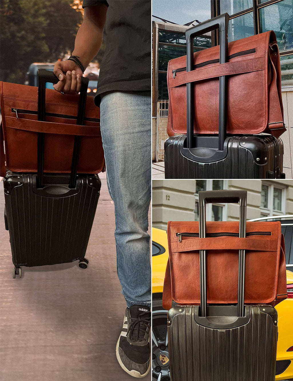 Men's Full-Grain Leather Messenger Bag – Refined Business Carry