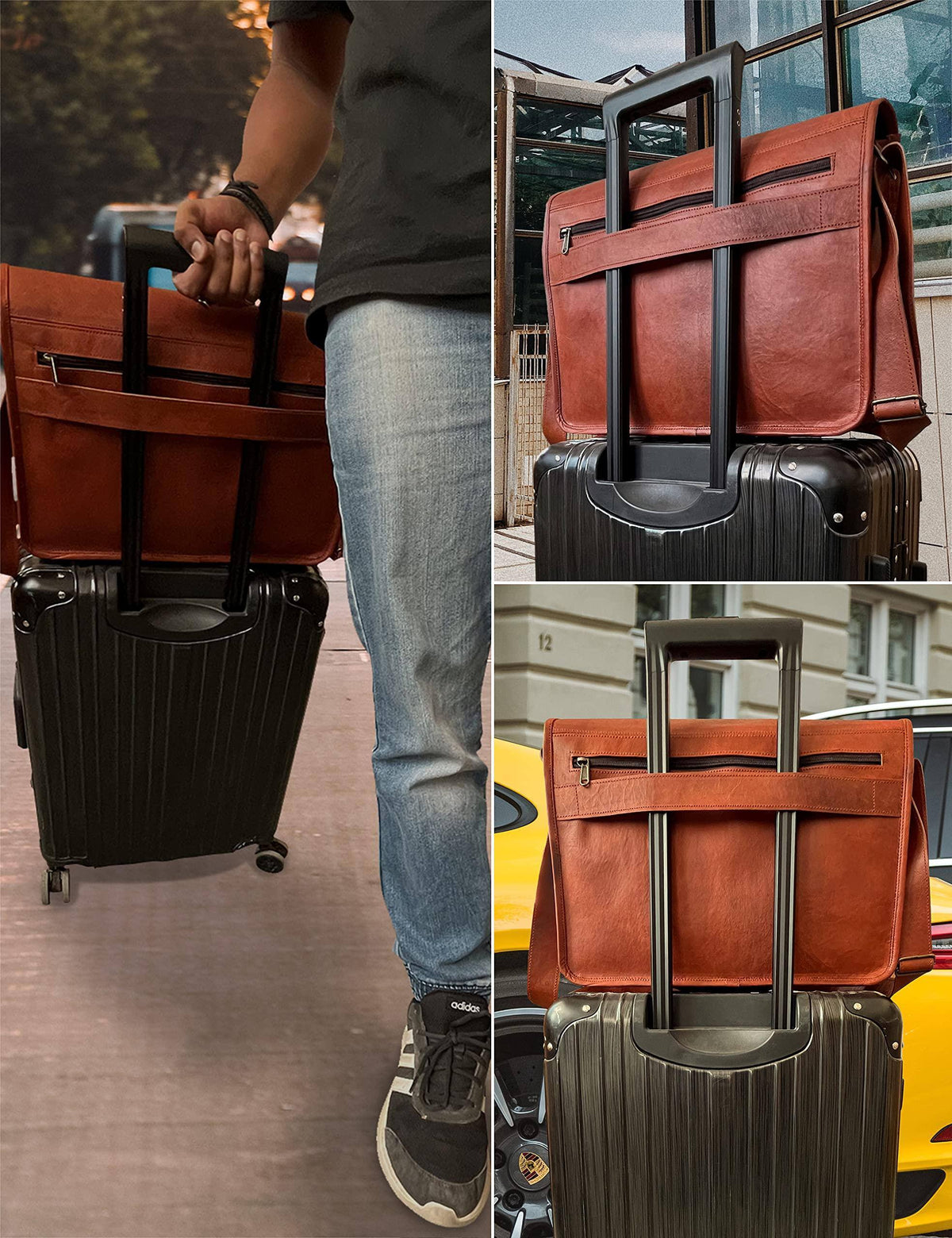 Men's Full-Grain Leather Messenger Bag – Refined Business Carry