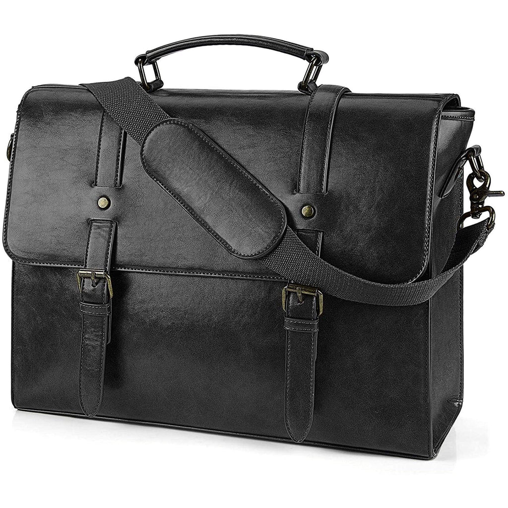 Men's Vegan Leather Messenger Bag – Professional Laptop Carry