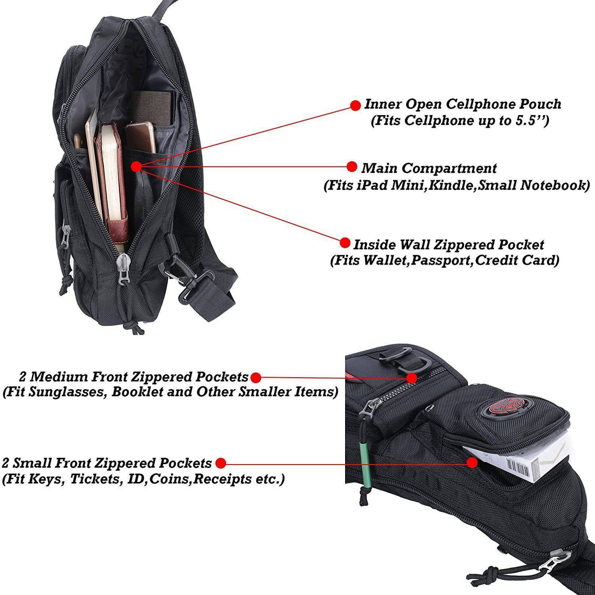 Men's Nylon Sling Bag – Ultralight Urban Carry