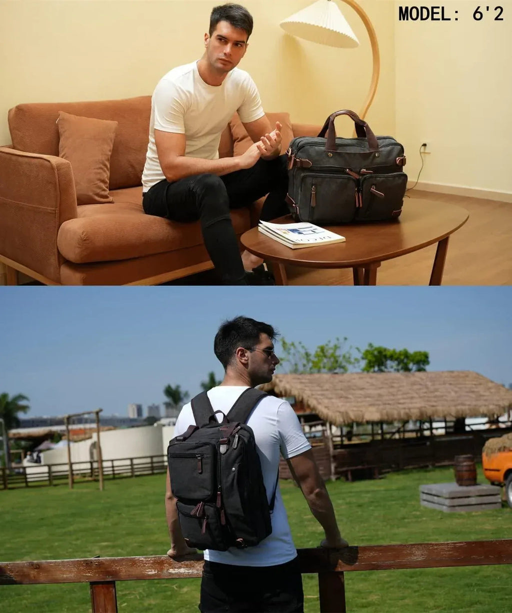 Men's Canvas Messenger Bag – Structured Office Carry