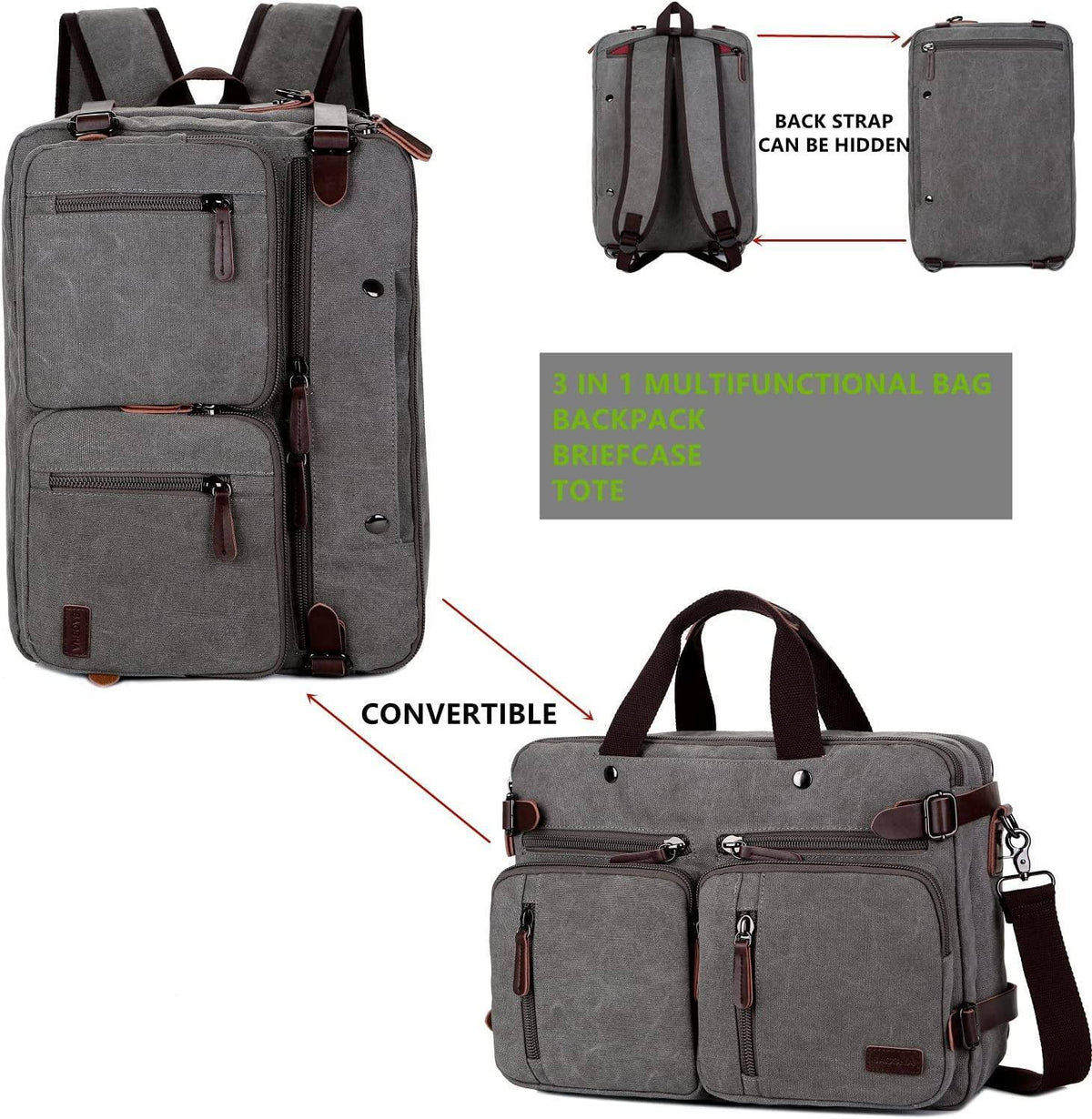 Men's Canvas Messenger Bag – Structured Office Carry