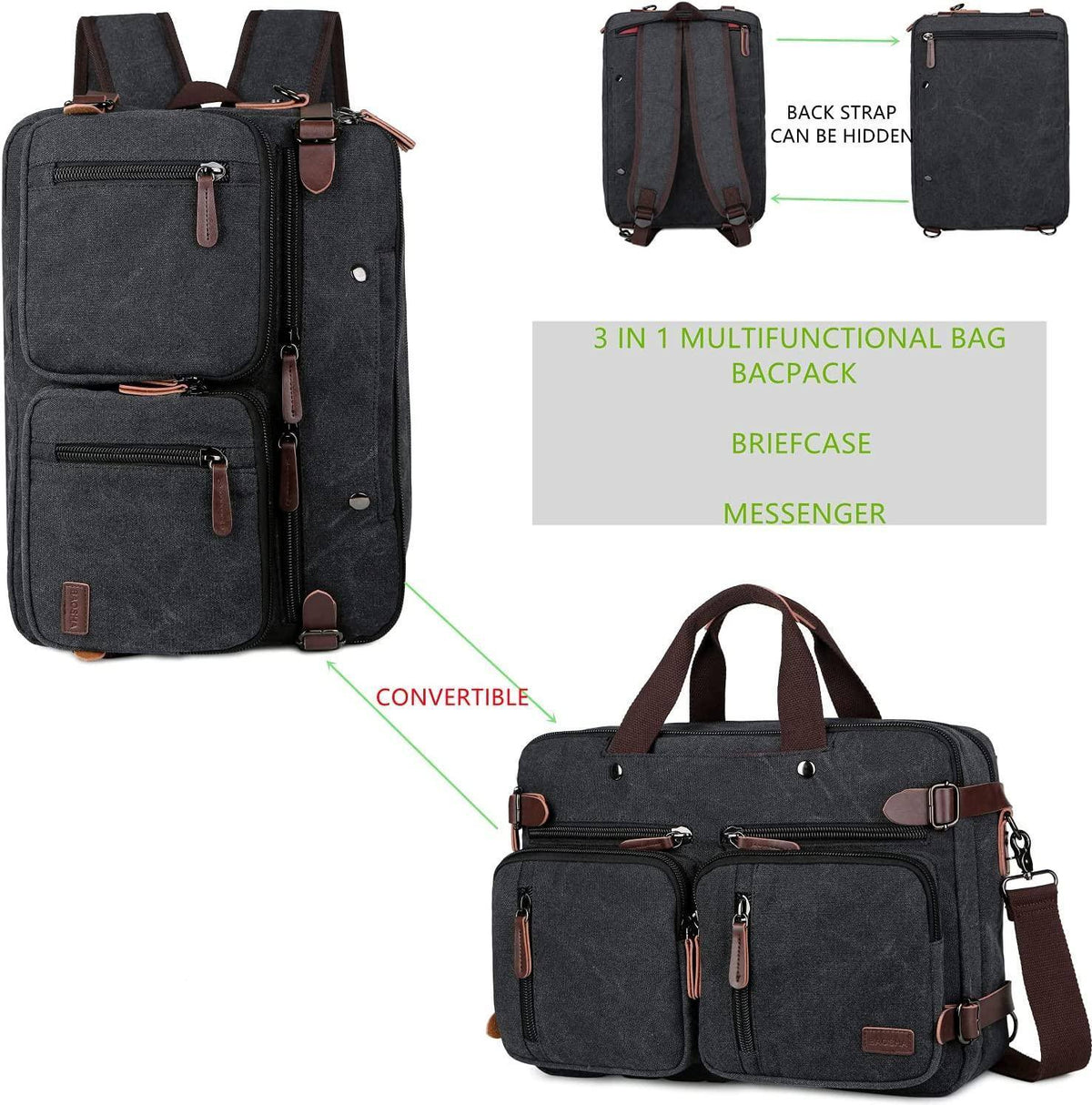 Men's Canvas Messenger Bag – Structured Office Carry