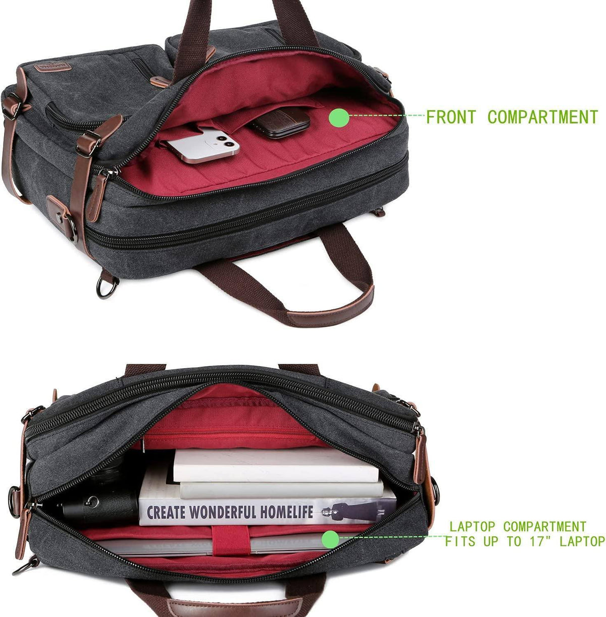 Men's Canvas Messenger Bag – Structured Office Carry