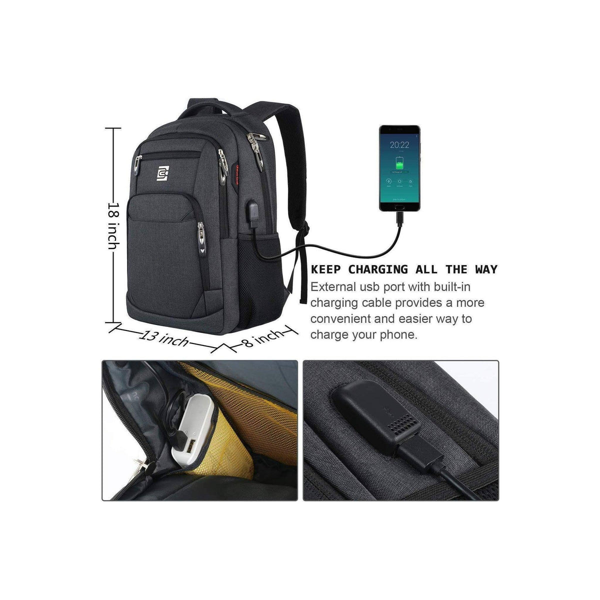 Men's Travel Laptop Backpack – Tech-Ready Carry