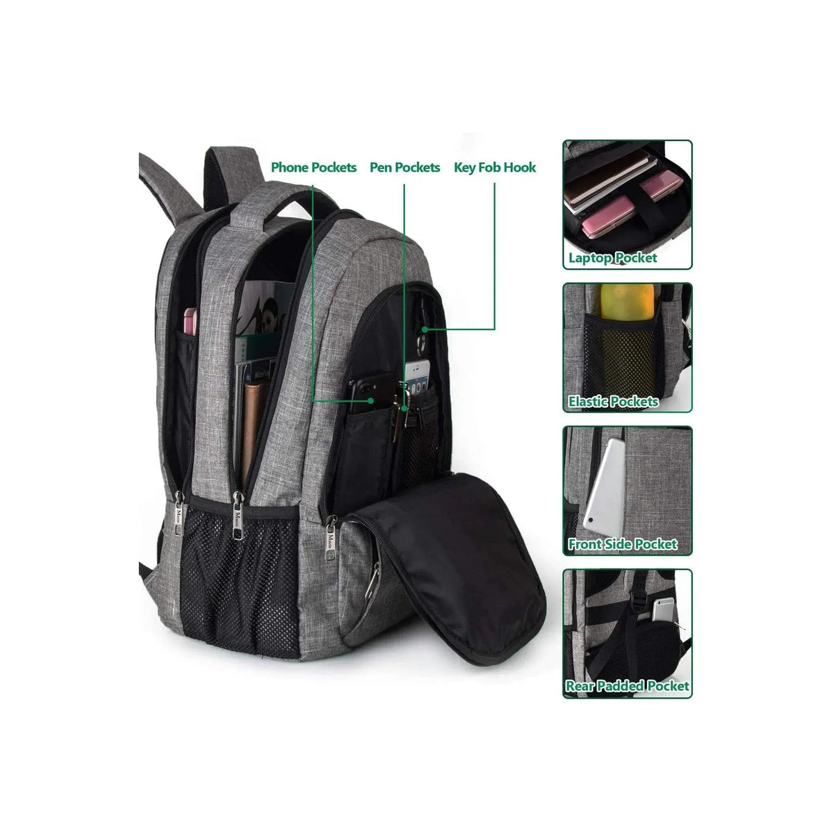 Men's Nylon Backpack – Executive Commuter Carry