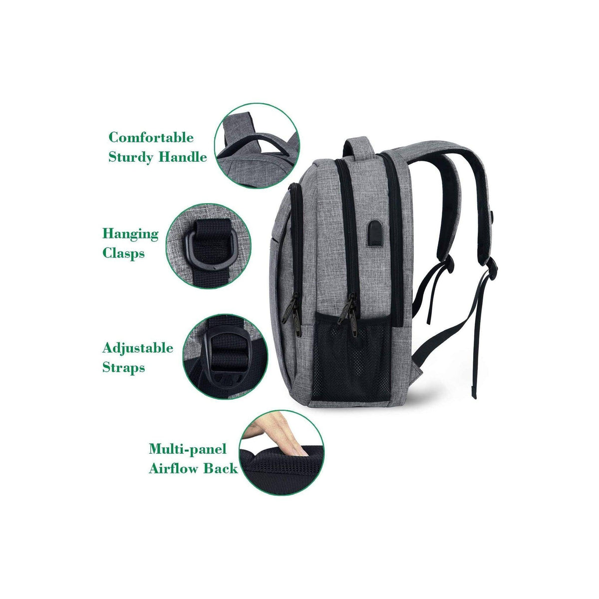 Men's Nylon Backpack – Executive Commuter Carry