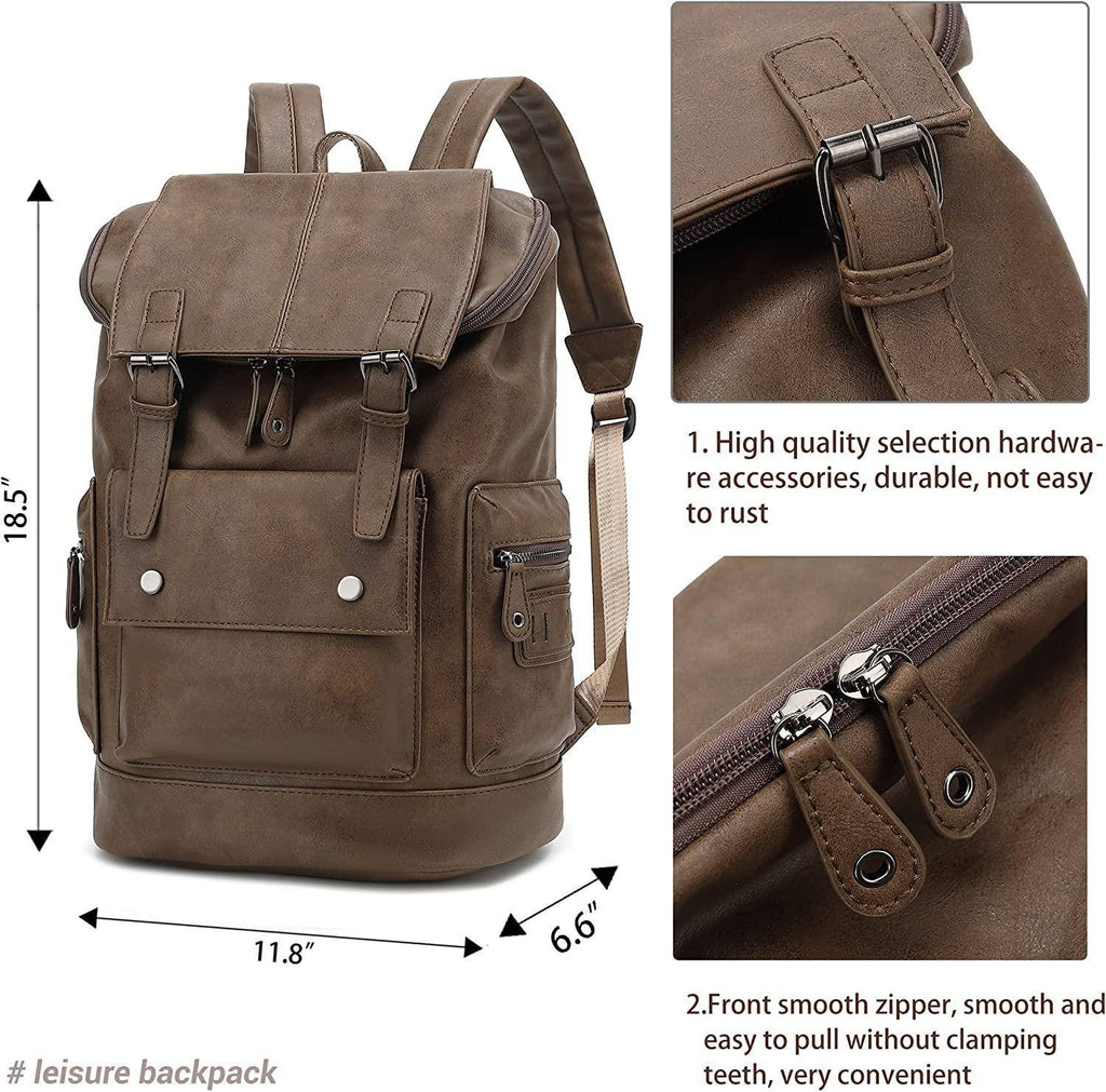 Men's Vegan Leather Backpack – Executive Commuter Carry