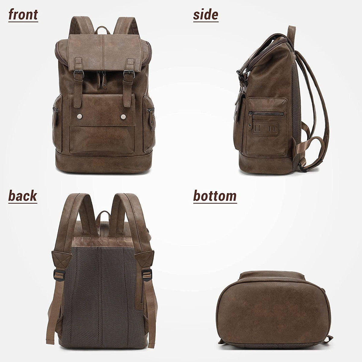 Men's Vegan Leather Backpack – Executive Commuter Carry
