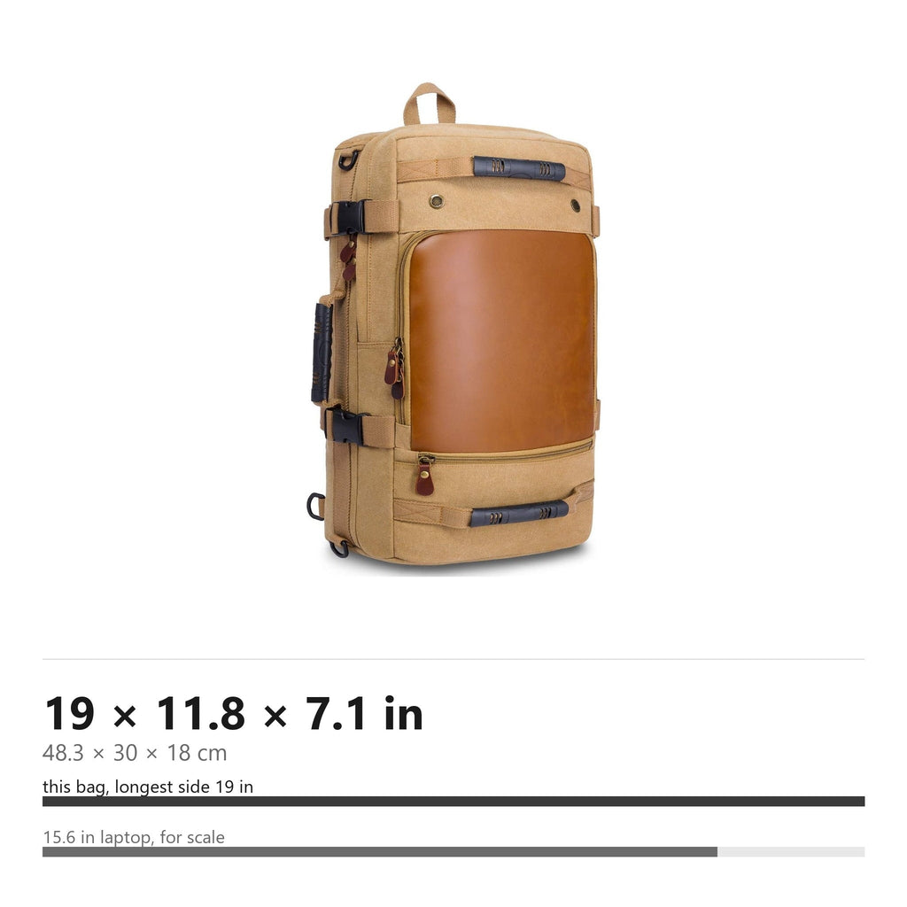 Men's Canvas Backpack – Convertible Work Carry