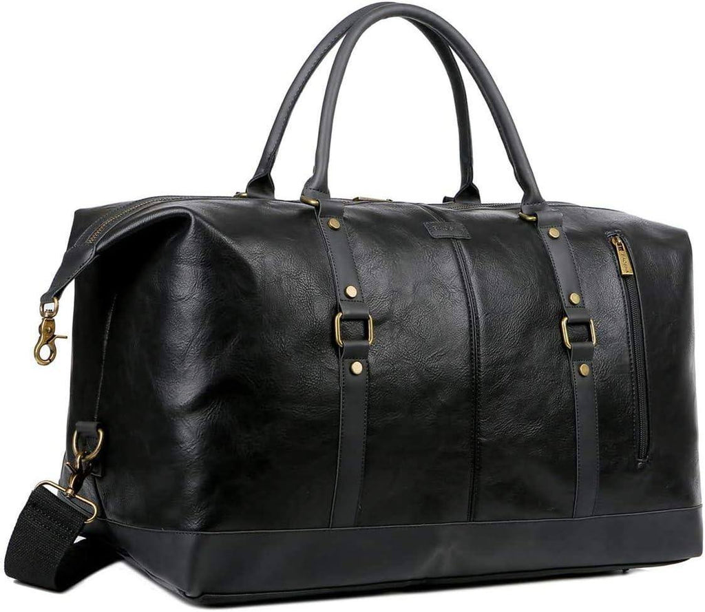 Men's Vegan Leather Duffel Bag – Compact Travel Carry