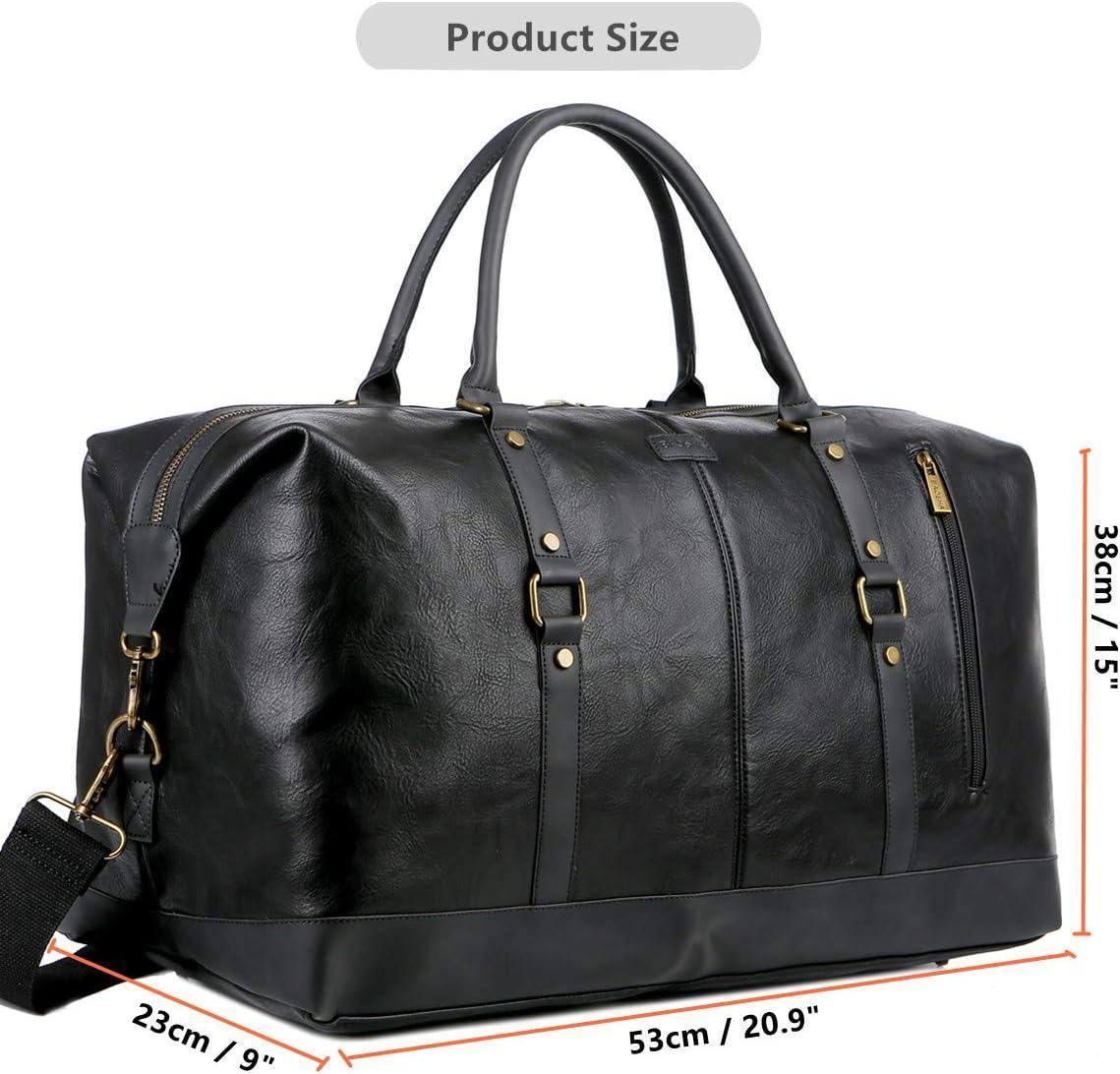 Men's Vegan Leather Duffel Bag – Compact Travel Carry