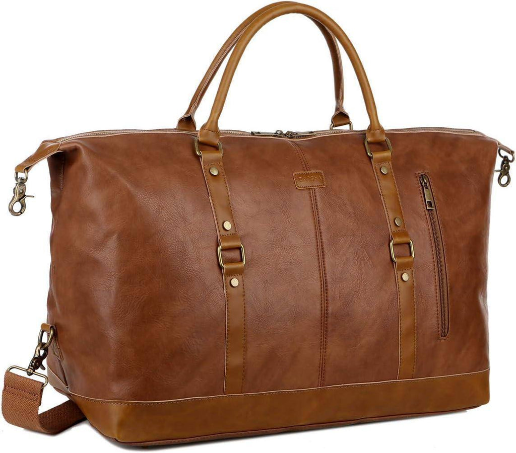 Men's Vegan Leather Duffel Bag – Compact Travel Carry