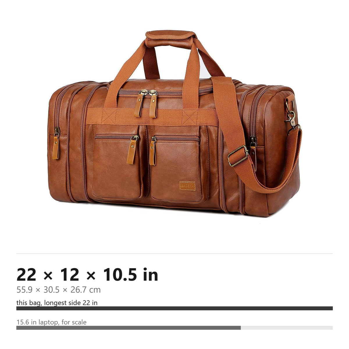 Men's Vegan Leather Duffel Bag – Structured Travel Carry
