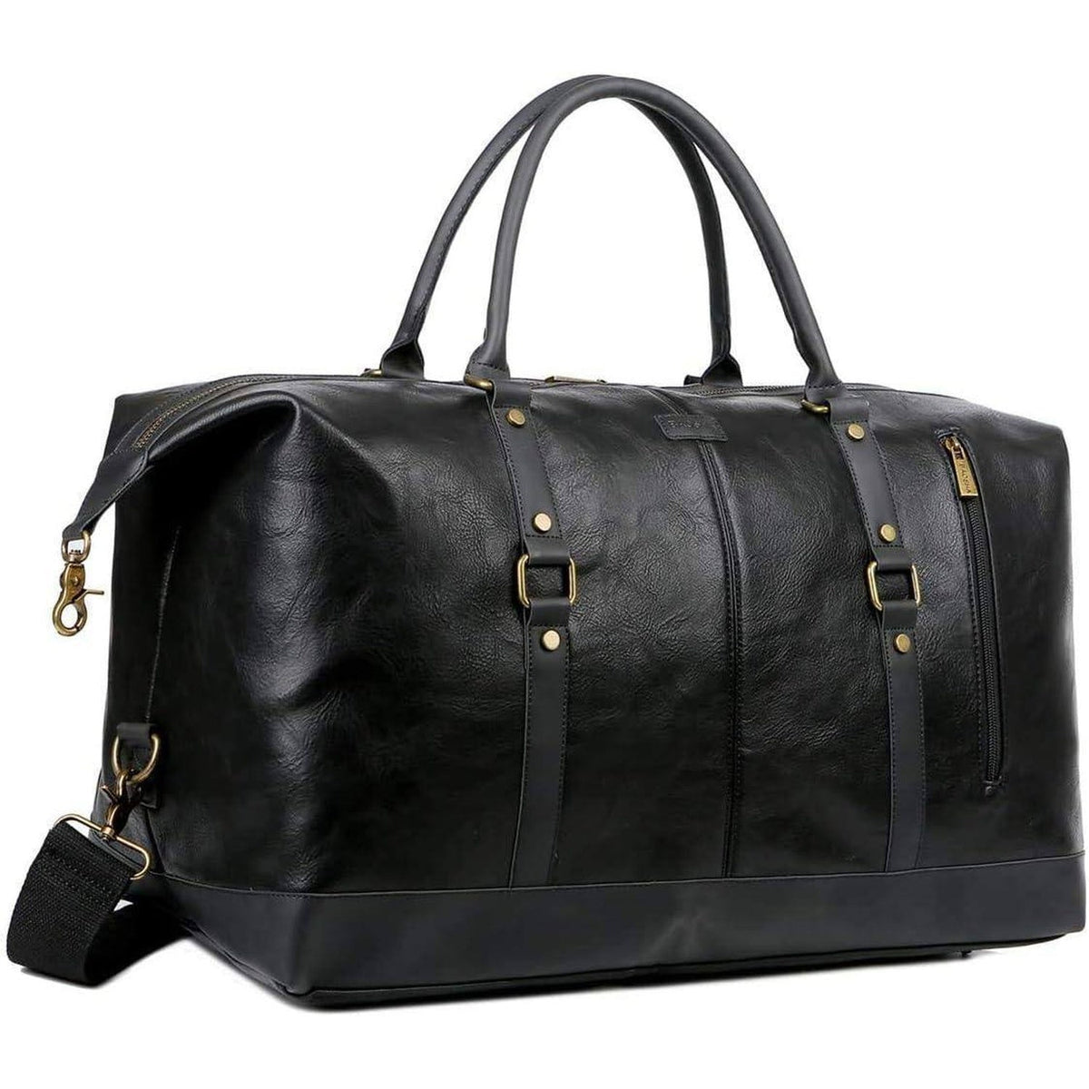 Men's Vegan Leather Duffel Bag – Compact Travel Carry