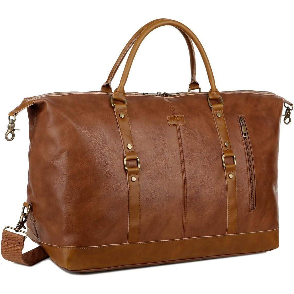 Men's Vegan Leather Duffel Bag – Compact Travel Carry