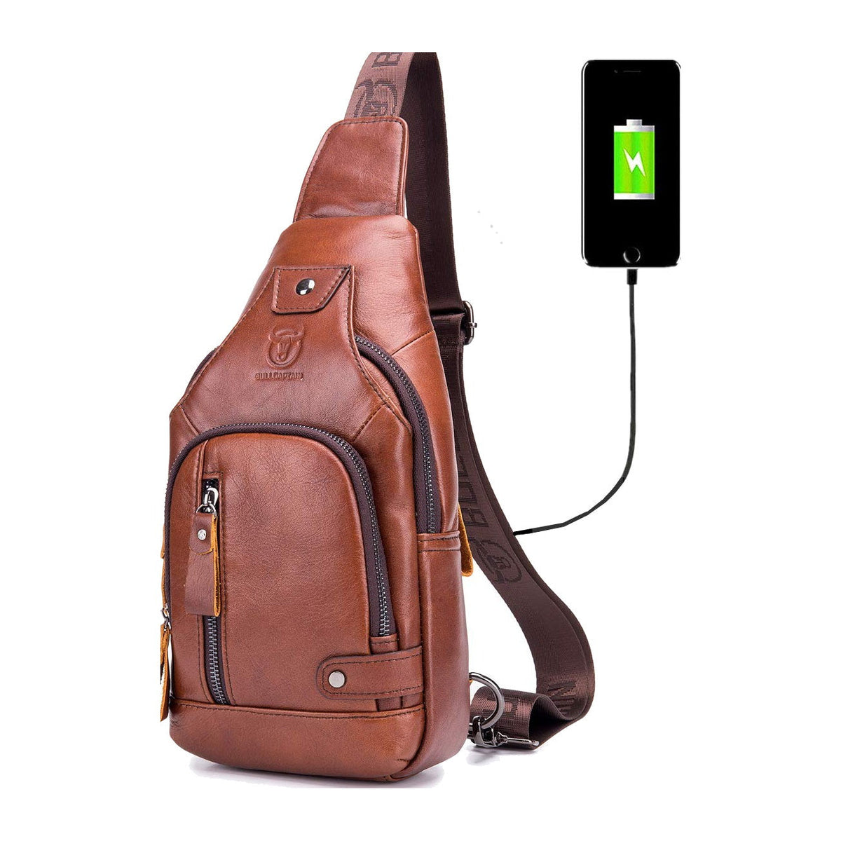 Men's Genuine Leather Sling Bag – Modern Crossbody Carry