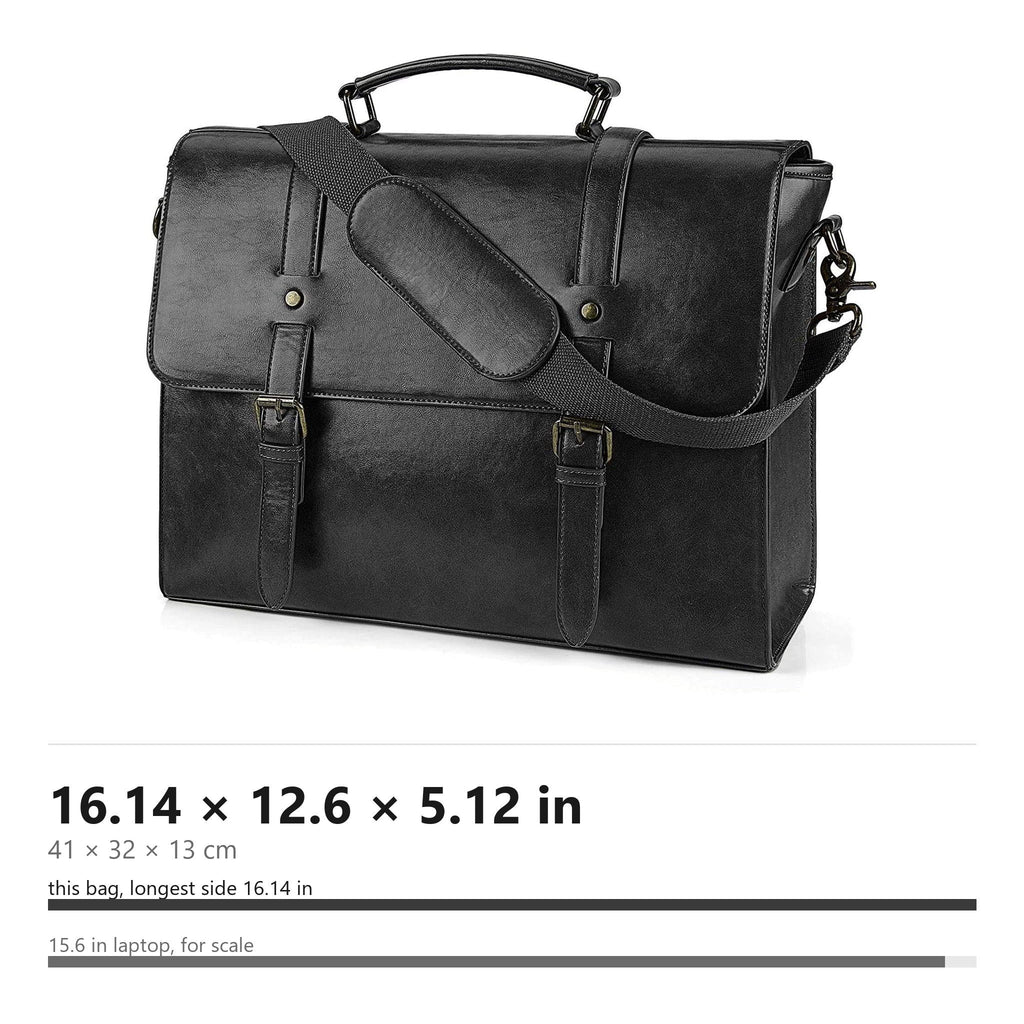 Men's Vegan Leather Messenger Bag – Professional Laptop Carry