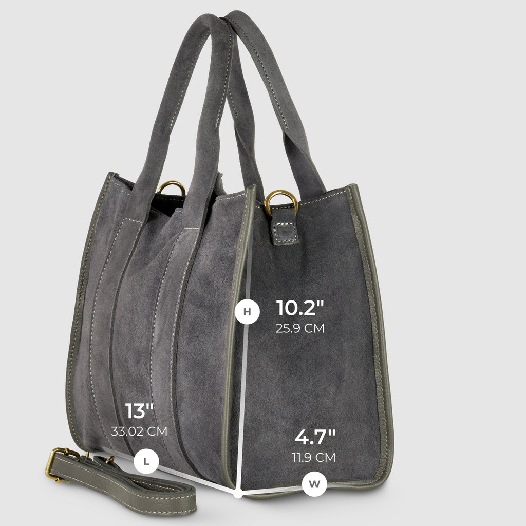 Italian Genuine Suede Tote Bag | Brianza